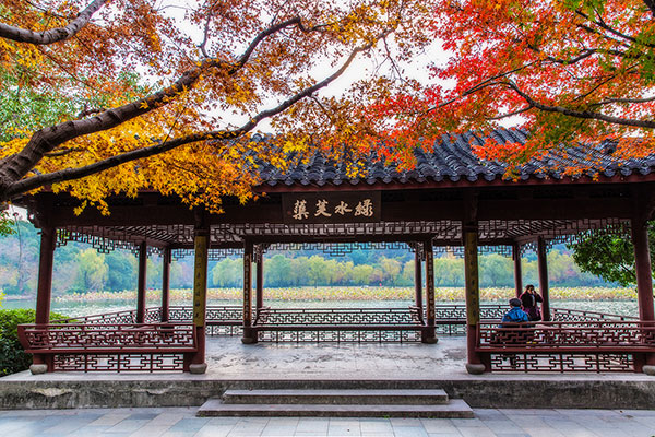Moon-over-the-Peaceful-Lake-in-Autumn